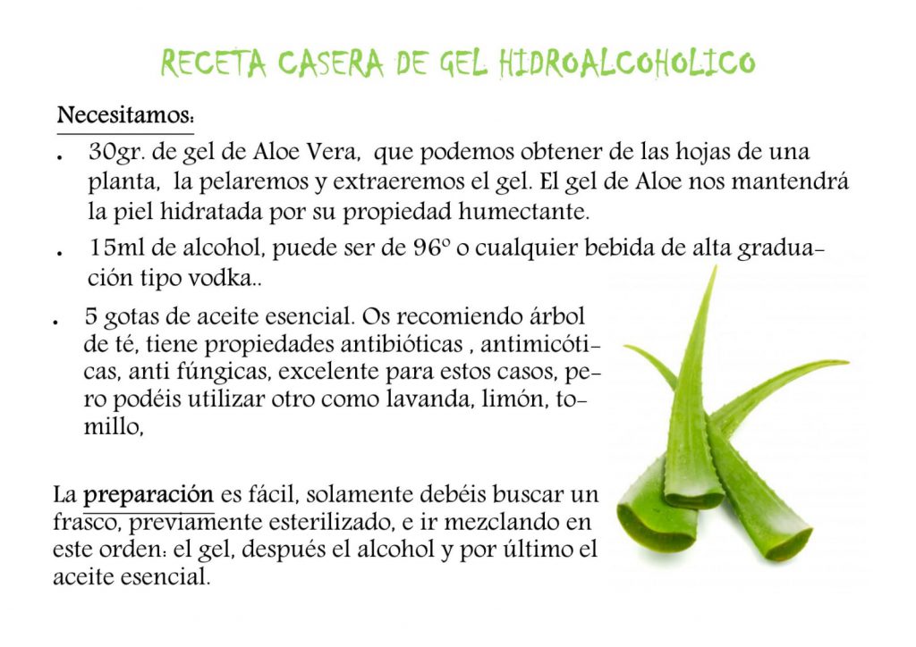 receta gel desinfectante